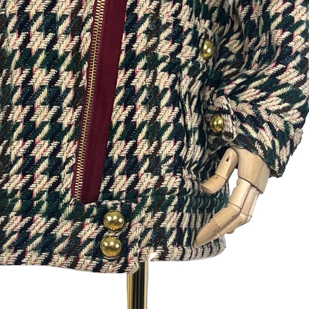 Veronica Beard Multicolor Houndstood Asymetrical … - image 3